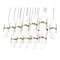 Z-Lite Cayden Linear Chandelier, 17-Light, 18 In.W x 42 In.L x 16.75 In.H, Brushed Nickel/Clear 1946P-17L-BN - alternate 3